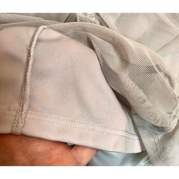 DKNY - NWT - 🎉HP🎉 L Sz XS BodyCon Ruched All-Over-Mesh Long Sleeve Funnel Neck - Picture 10 of 13